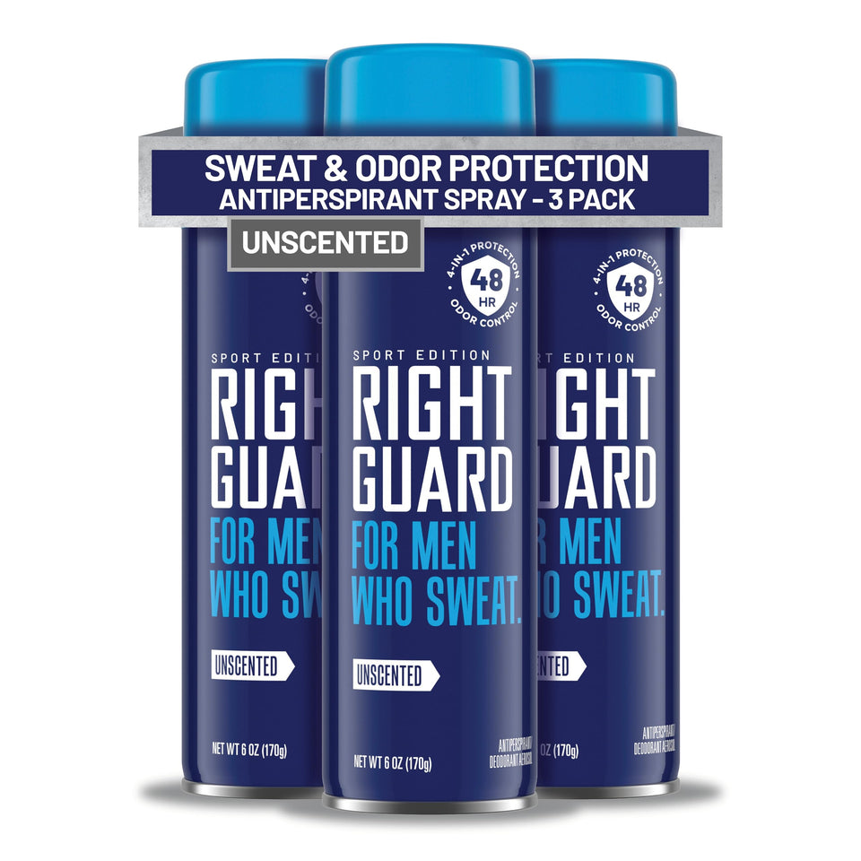 Right Guard Sport front can showing label and 6oz size, reliable protection
