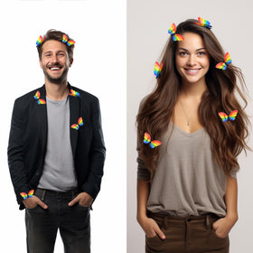 RIHDXCH clip in hair side profile, adds visible festive accent during events