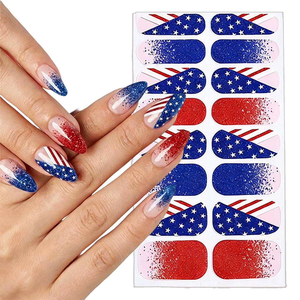 RIICFDD finished patriotic manicure at fireworks event for instant festive style