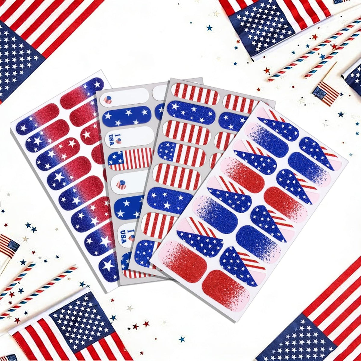 RIICFDD full sheet layout displaying four varied flag designs for mix-and-match looks
