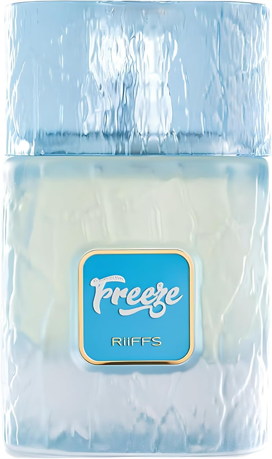 RiiFFS PERFUMS Riiffs Freeze front bottle showing sleek packaging and clear size benefit
