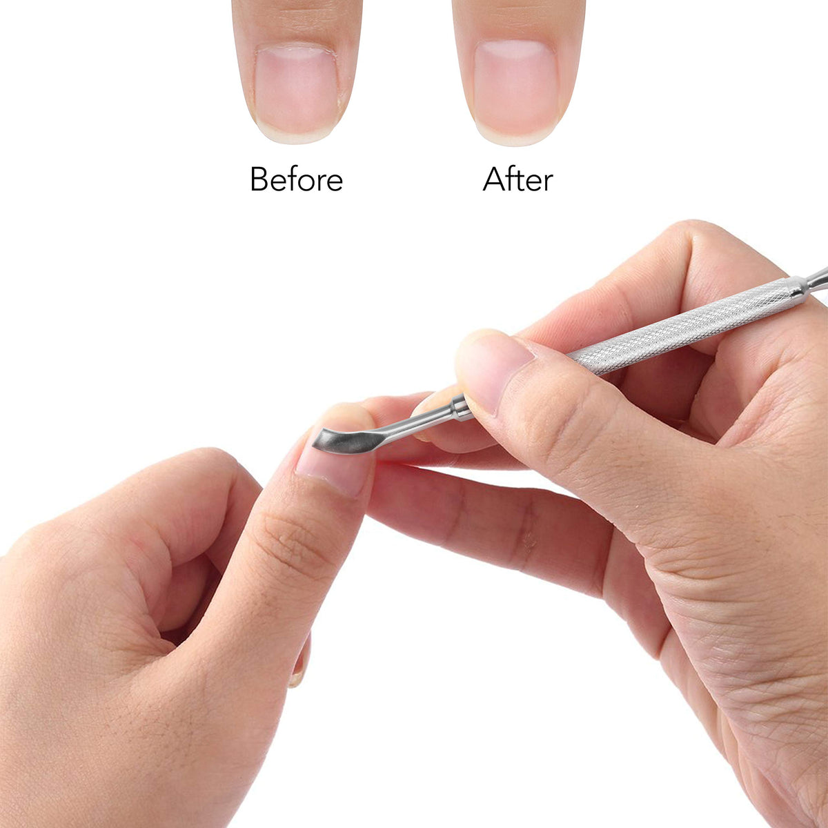 Rikans tool next to ruler showing compact size for travel kits and salon portability