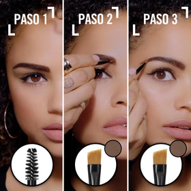 Rimmel Brow This Way application with angled brush for precise definition