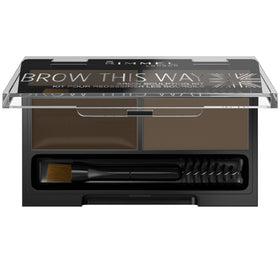 Rimmel Brow This Way open palette displaying powder and wax for shaping
