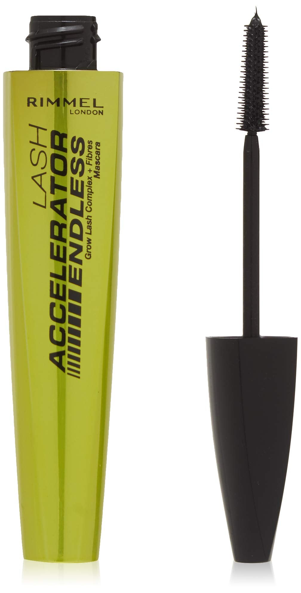 Rimmel Lash Accelerator front packaging showing product and shade for bold length