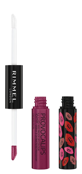 Rimmel Provocalips front packaging showing bold shade and lasting color benefit