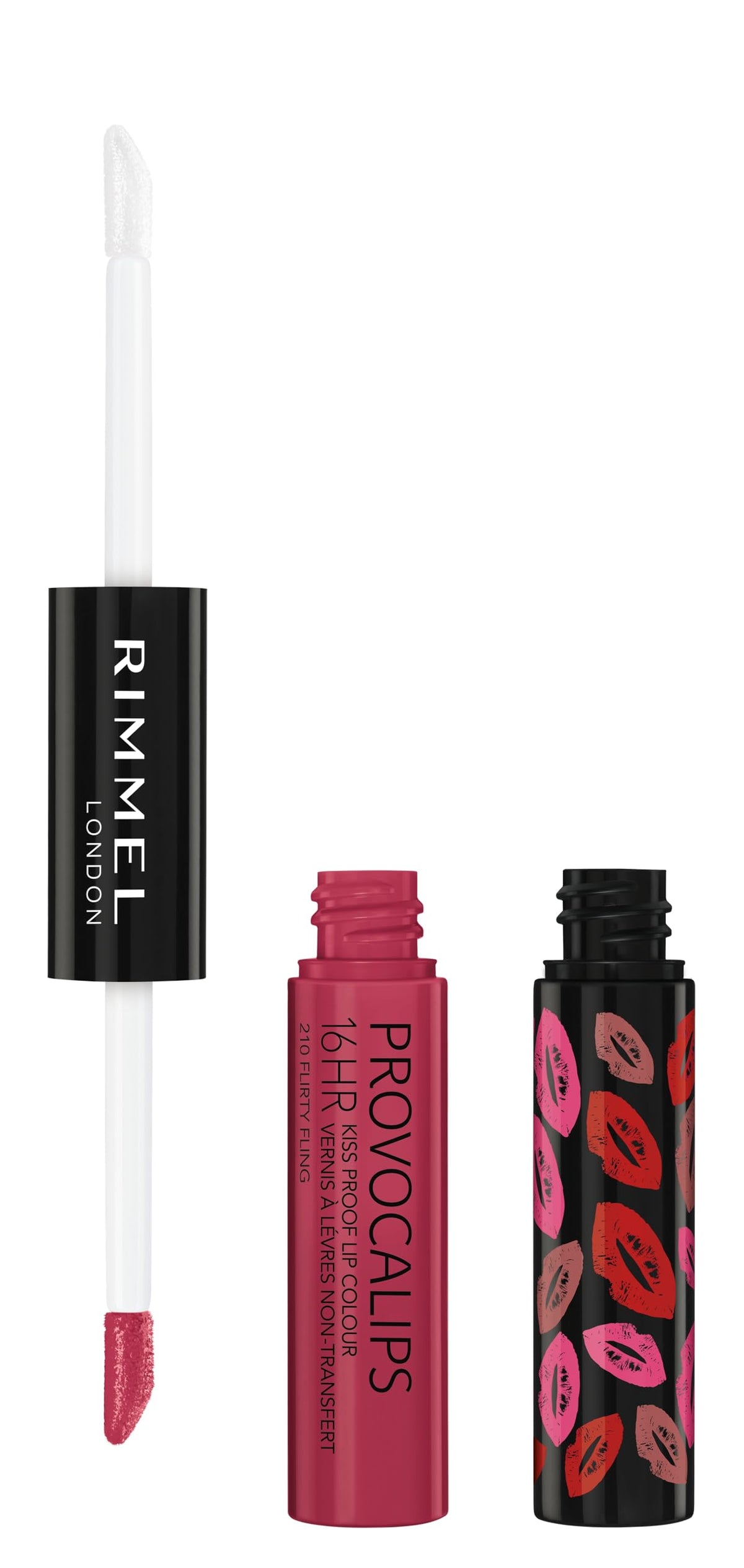 Rimmel Provocalips front packaging showing color and two-step system benefit