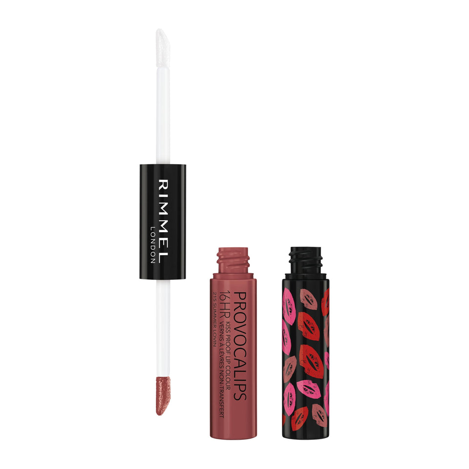 Rimmel Provocalips front packaging showing glossy finish and long‑wear benefit
