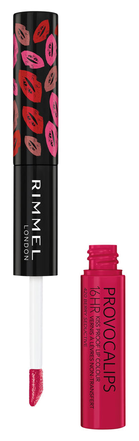 Rimmel Provocalips applicator wand demonstrating precise application and smooth coverage