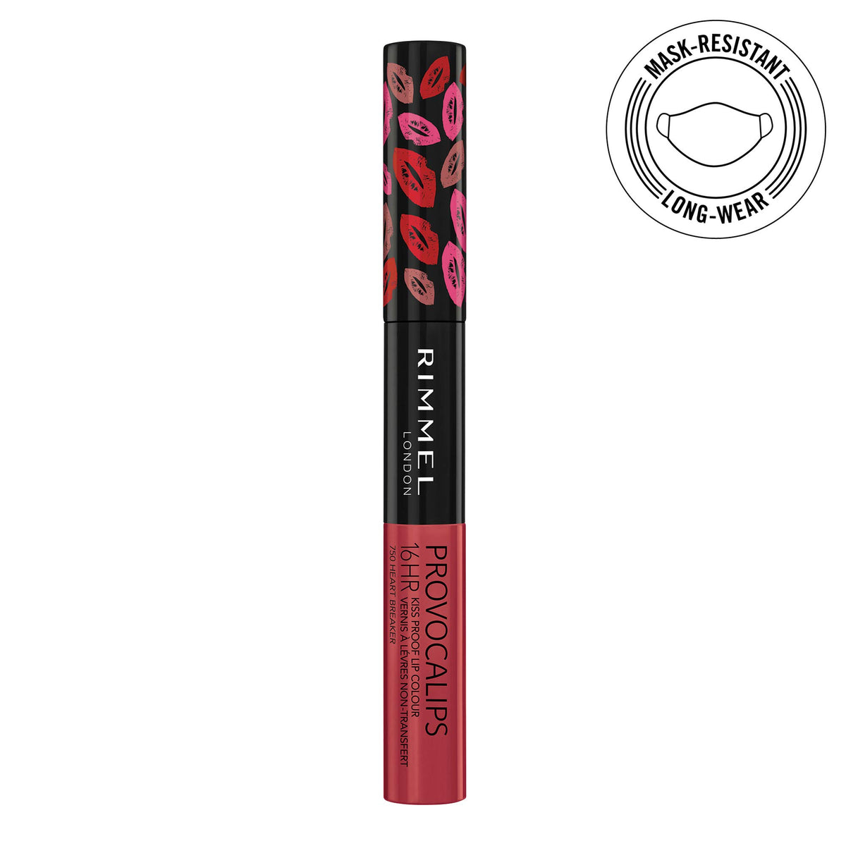 Rimmel Provocalips wand applicator applying color and providing precise coverage benefit