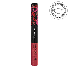 Rimmel Provocalips wand applicator applying color and providing precise coverage benefit