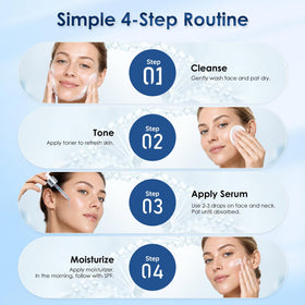 Rimyoi bottle placed beside moisturizer and sunscreen, benefit: layering-friendly product