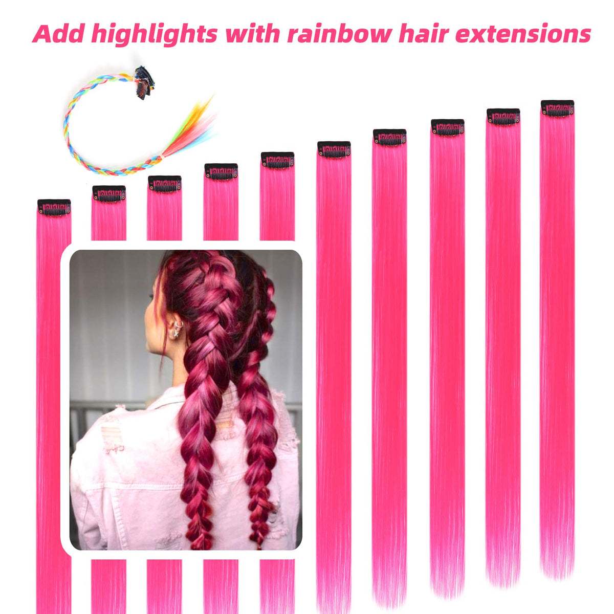 RINBOOOL close-up of synthetic fiber texture offering natural shine benefit