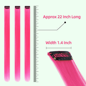 RINBOOOL extensions in use on model adding vibrant pink highlights benefit