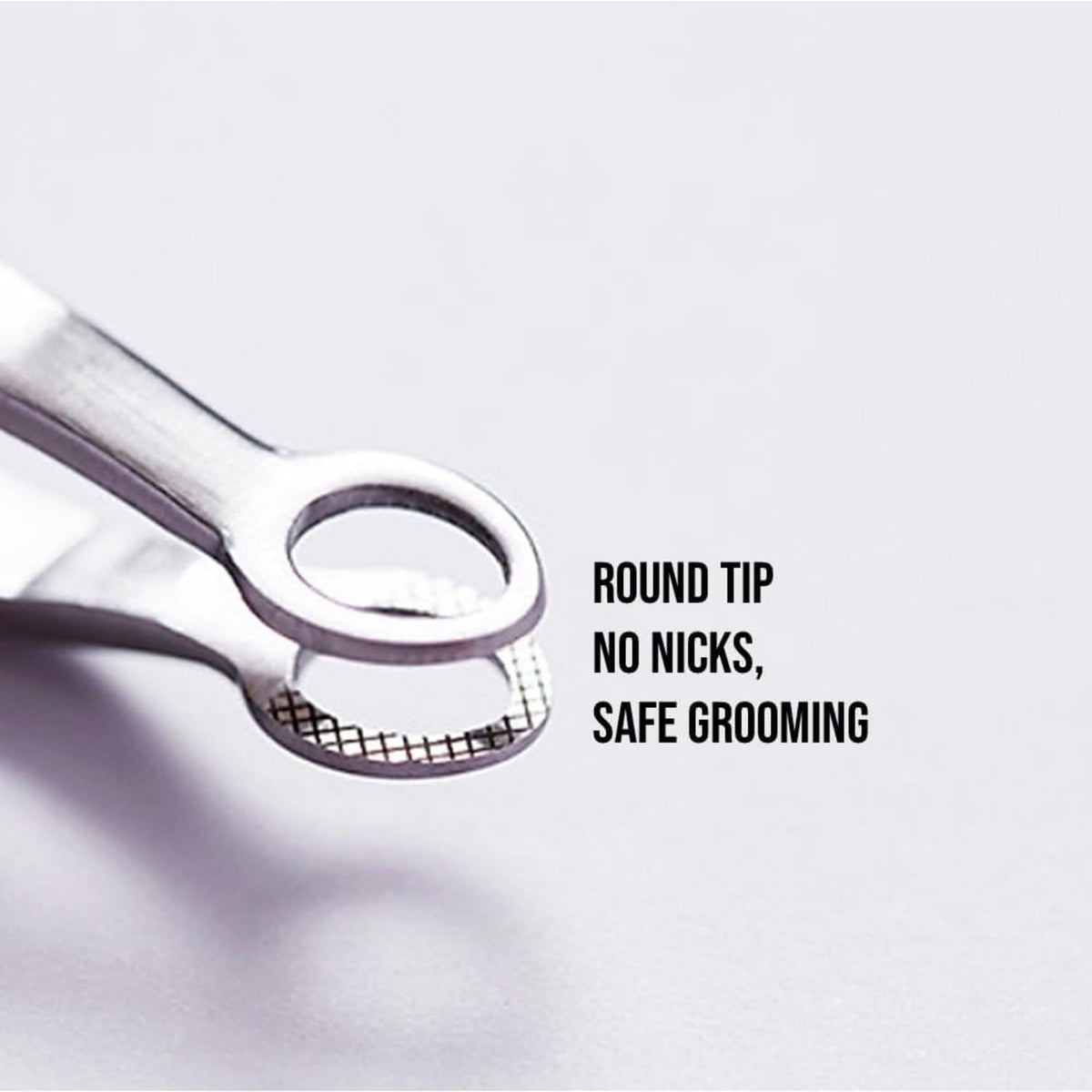 rinocos close-up of the rounded ring tip demonstrating precise hair visibility benefit