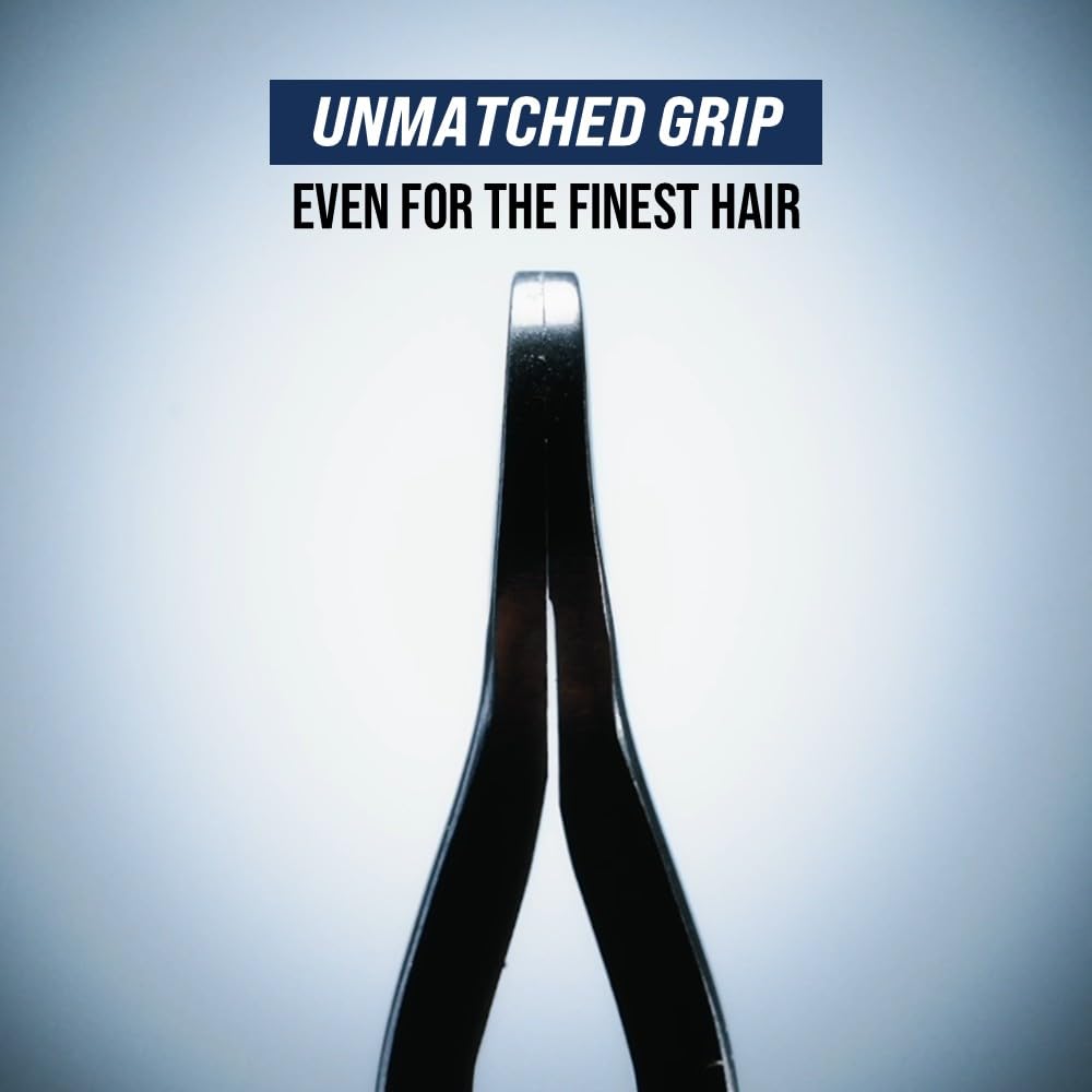 rinocos tweezers held in hand to show scale and ergonomic grip for steady control