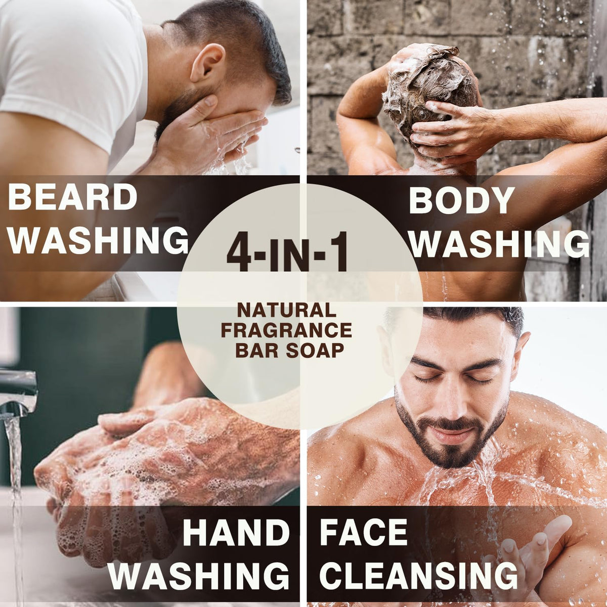 Rinse & Robust scrub bar revealing walnut particles for effective exfoliation benefit