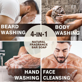 Rinse & Robust scrub bar revealing walnut particles for effective exfoliation benefit