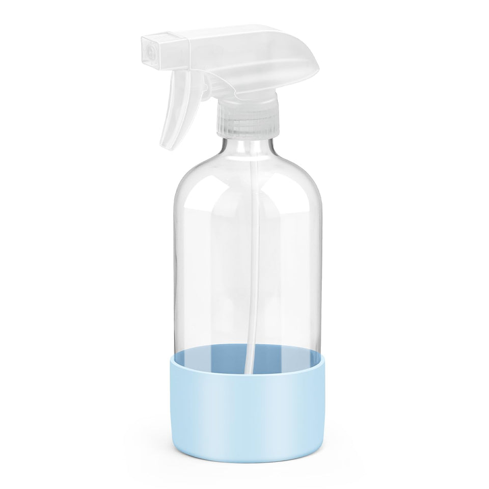 Rionisor blue bottle front view showing shape and capacity with elegant finish