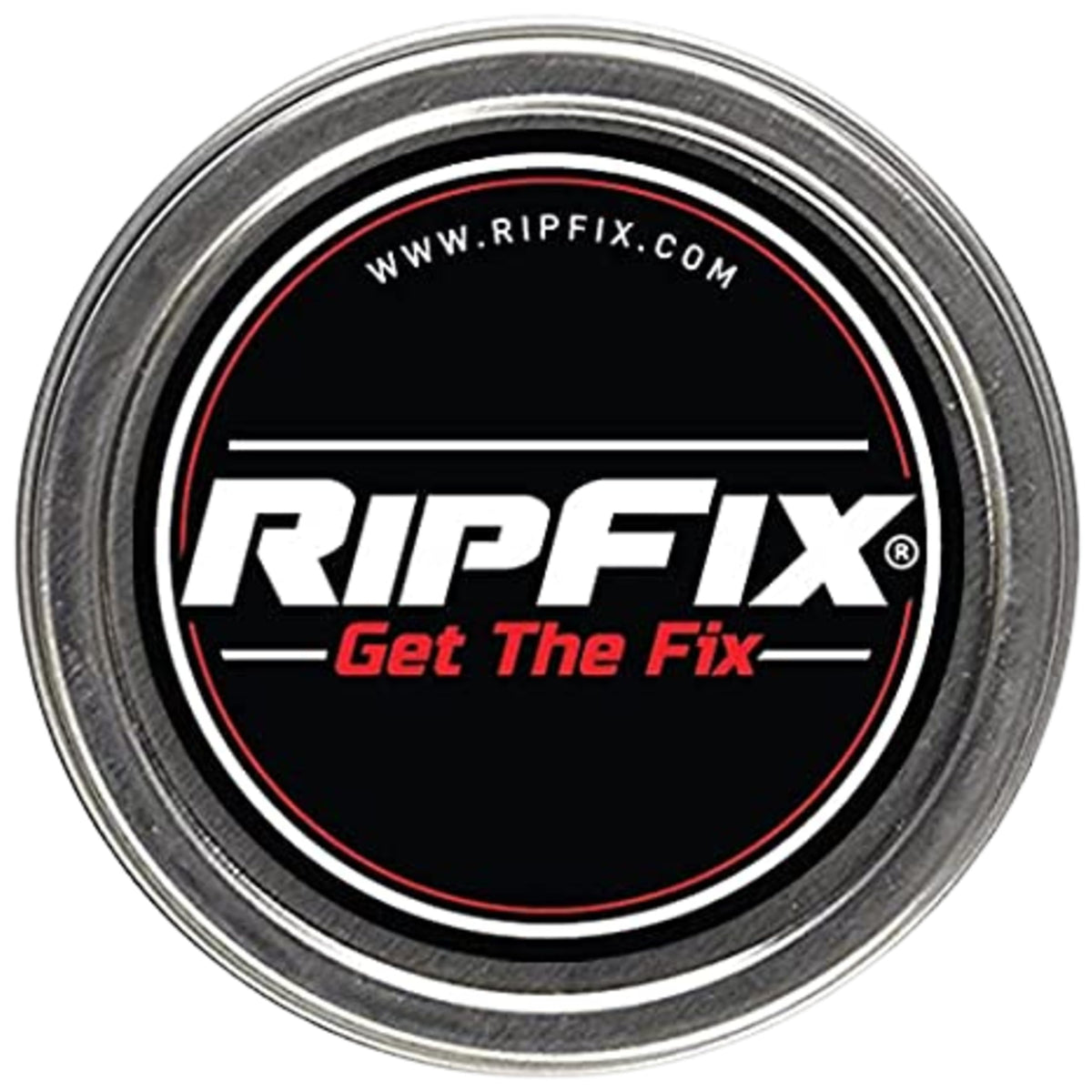 RipFix front tin showing compact hero packaging and quick access