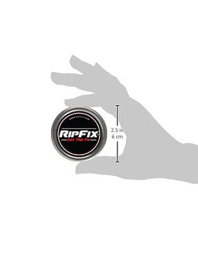 RipFix tin inside gym bag, brand enabling on‑the‑go hand repair