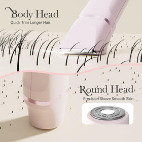 Risina ceramic blade detail highlighting rounded edges for gentle, irritation‑free glide