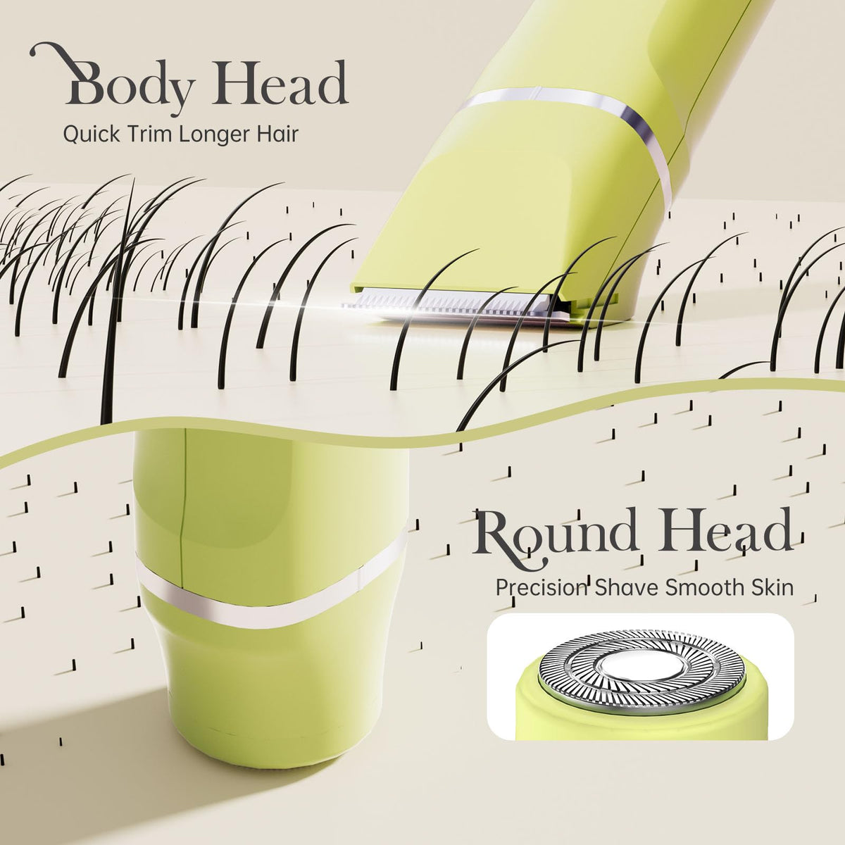 Risina ceramic blade detail highlighting smooth glide and reduced pulling benefit