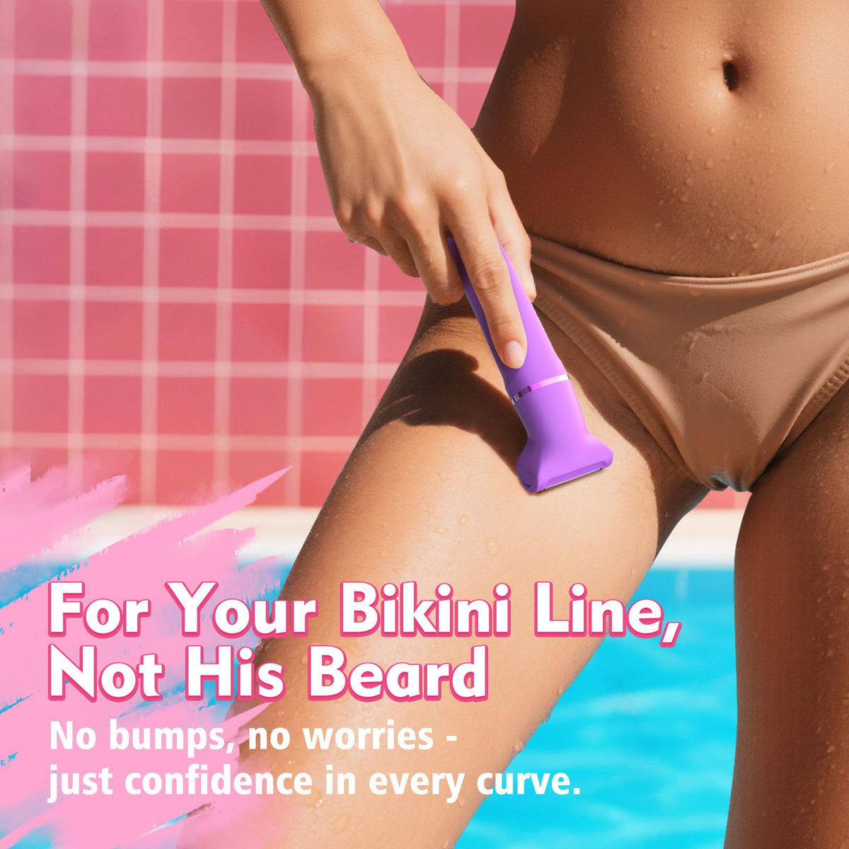 Risina close-up of hypoallergenic ceramic blade, gentle non-irritating cut