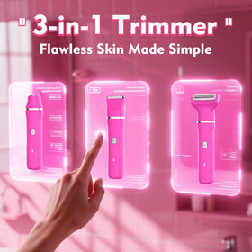 Risina next to a toothbrush to illustrate compact travel-friendly size