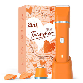 Risina front view razor showing orange body and control for easy grip and precision
