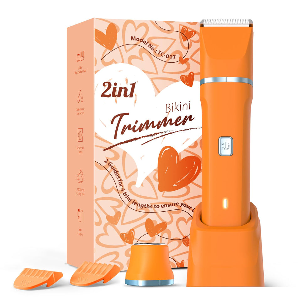 Risina front view razor showing orange body and control for easy grip and precision