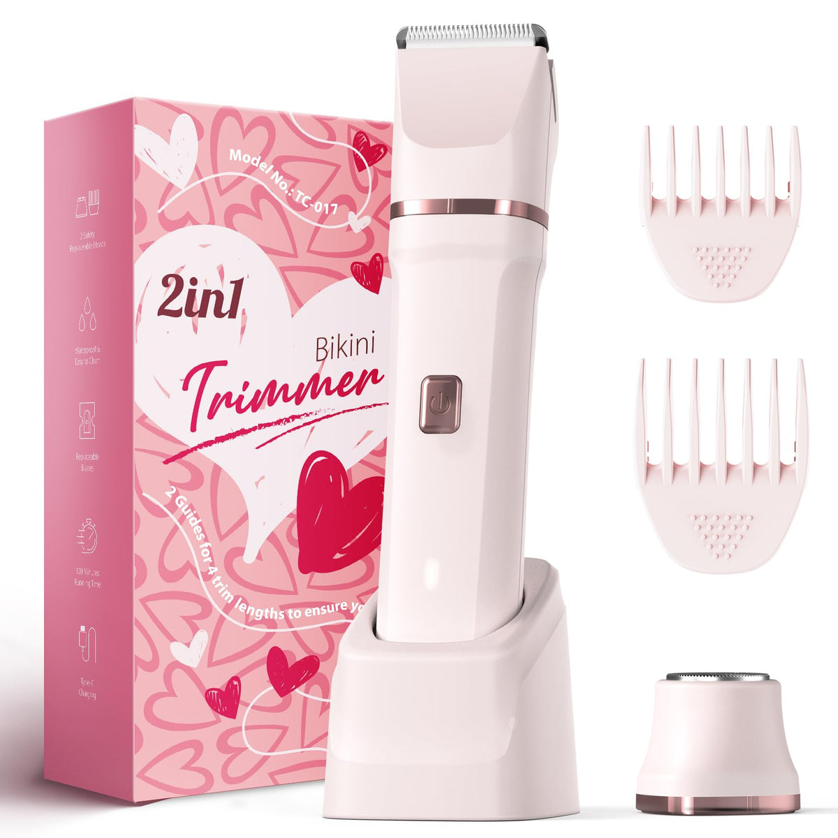 Risina front view showing compact cordless trimmer and ergonomic grip for easy handling