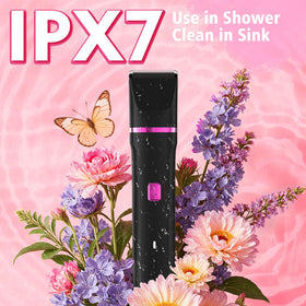 Risina trimmer used in shower highlighting IPX7 waterproof convenience