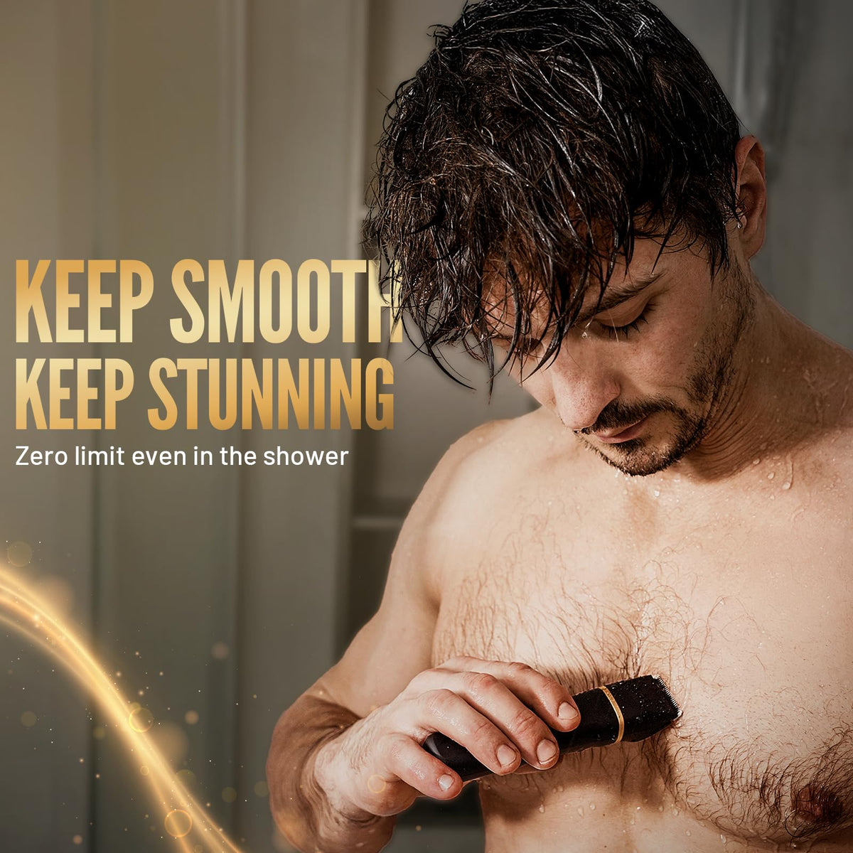 Risina trimmer used in shower, waterproof design for wet grooming