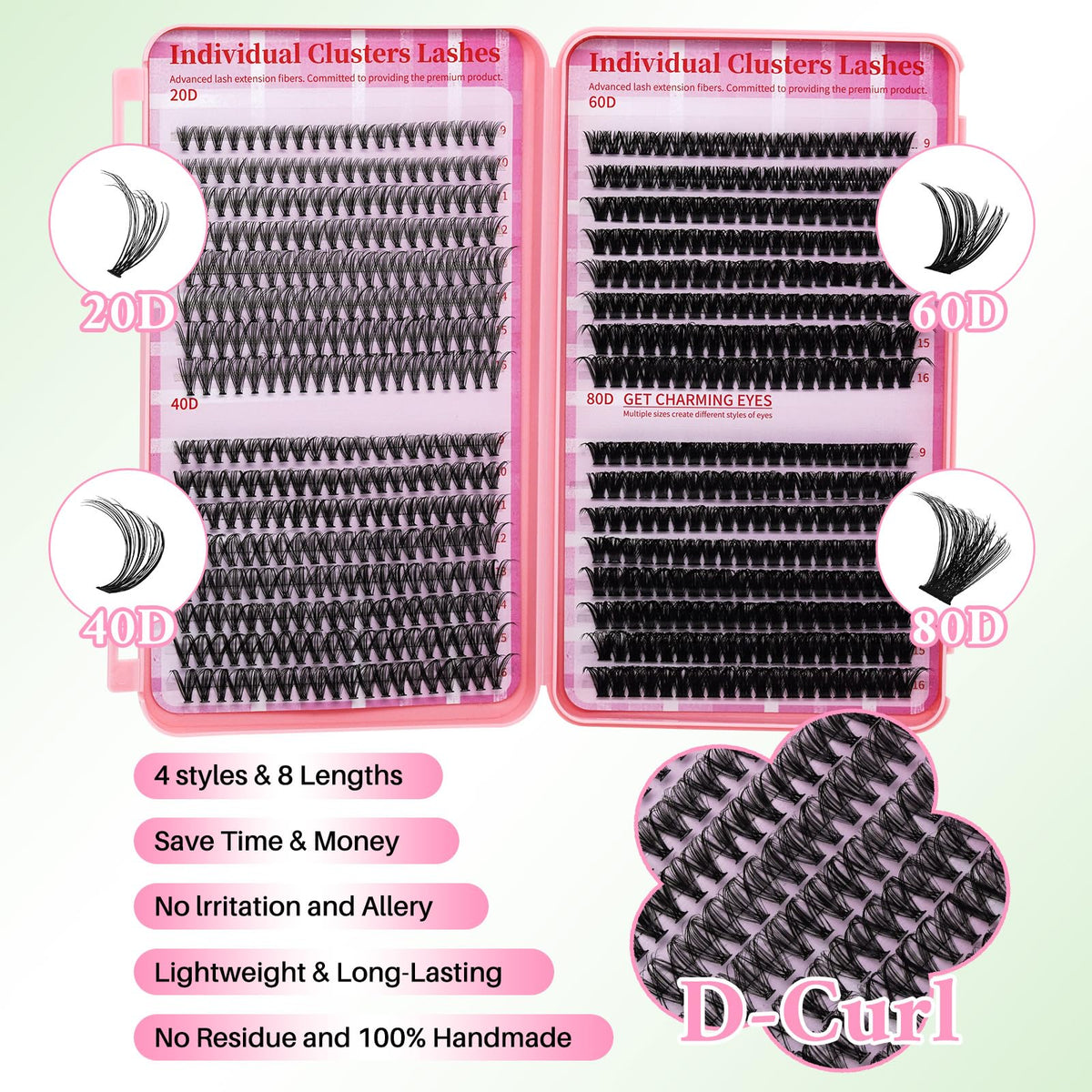 RITALASH close-up of tapered cluster tips highlighting natural blending benefit