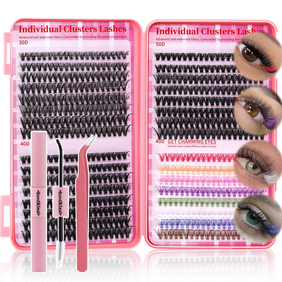 RITALASH front packaging showing full colored cluster lash kit and contents