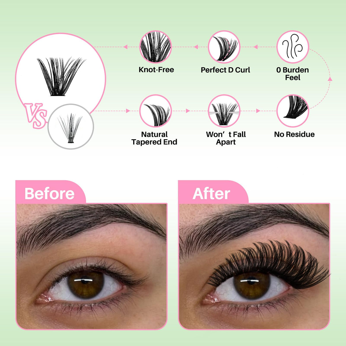 RITALASH lash bond and seal bottles illustrating waterproof adhesion benefit