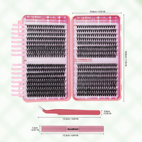 RITALASH comparison of 9mm to 16mm clusters showing length options for customization