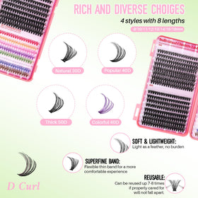 RITALASH spread of lashes showing 9–16mm lengths for precise layering