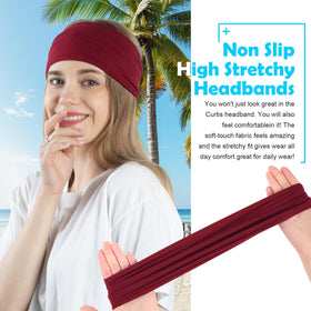 RITOPER headband worn during yoga demonstrating non-slip comfort and moisture control