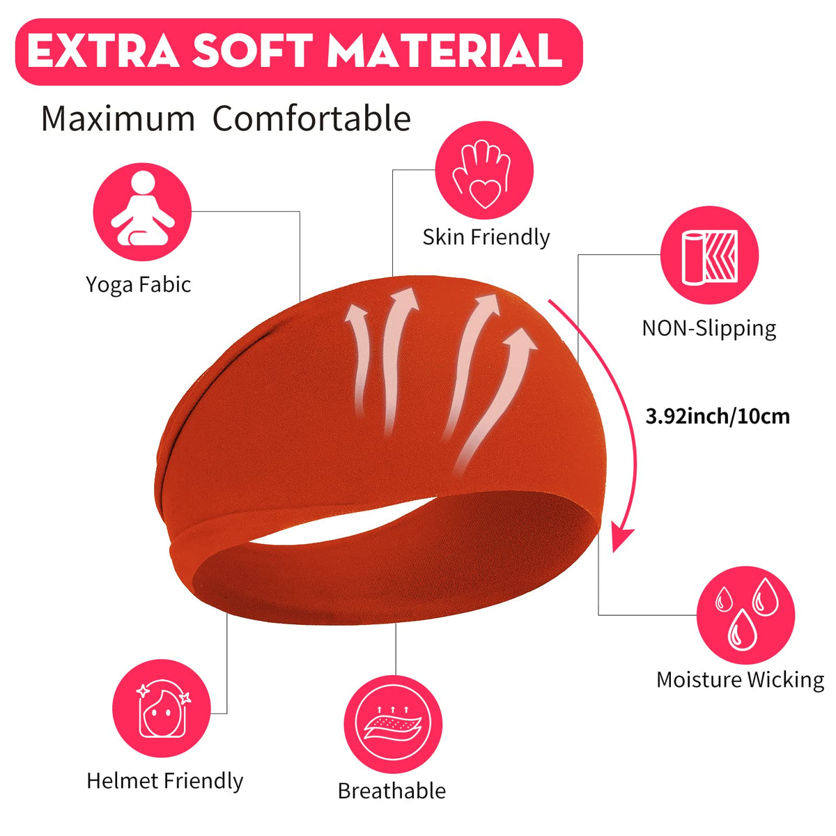 RITOPER woman running wearing headband keeping sweat and hair away