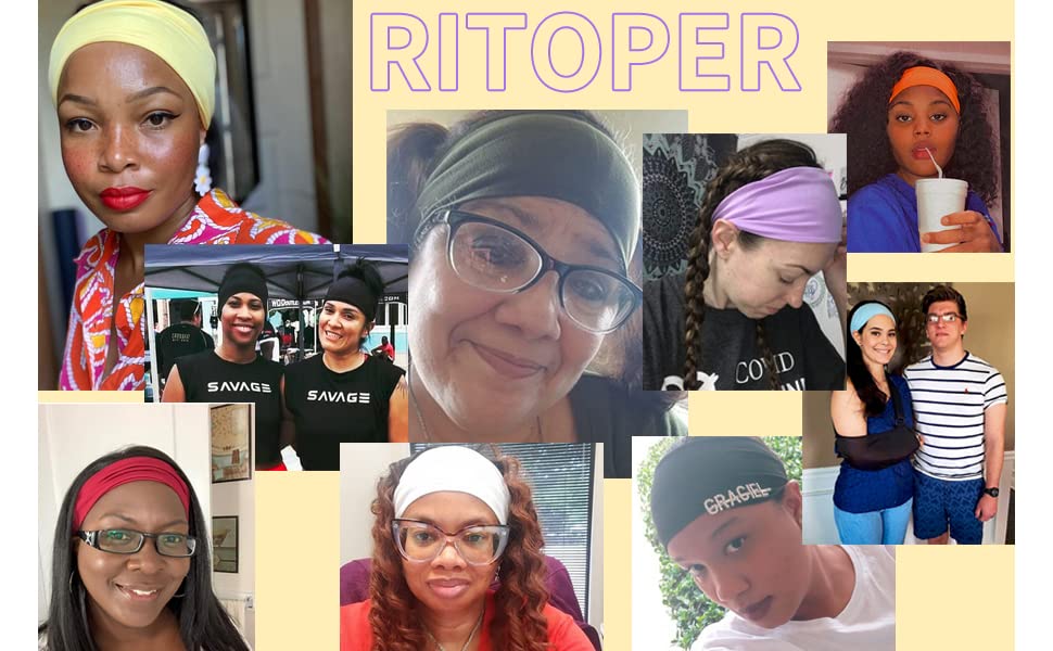 RITOPER lifestyle shot wearing headband on casual day for style