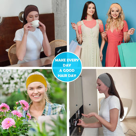 RITOPER headband styled at a coffee date showing everyday chic and all-day comfort