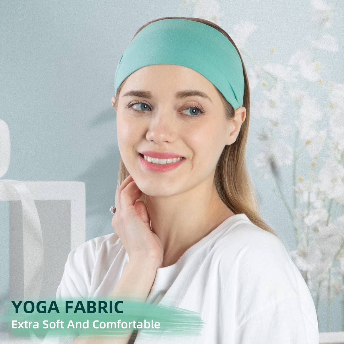 RITOPER headband held in hand showing size and stretch fit benefit