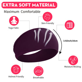 RITOPER headband beside ruler showing width and stretch fit benefit