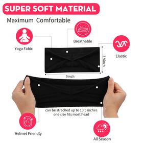 RITOPER headband worn in yoga class providing sweat control and focus