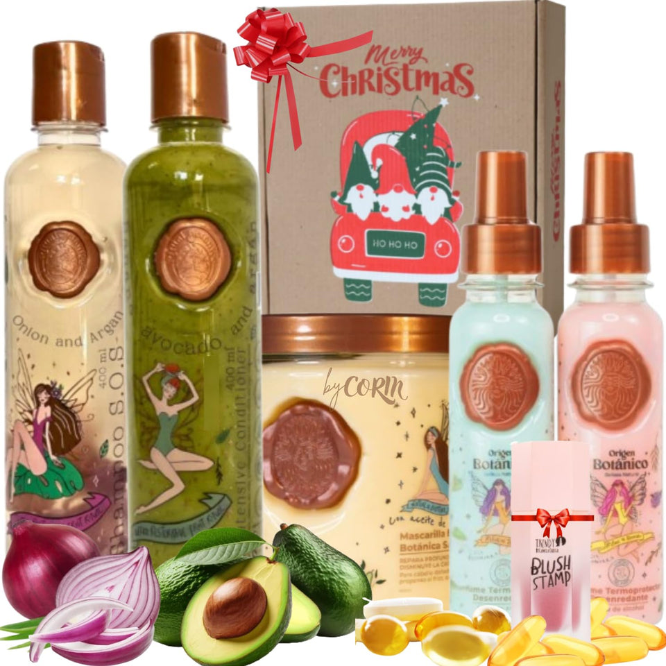 Ritual Botanico kit front packaging showing all five products and gift box, promotes complete repair