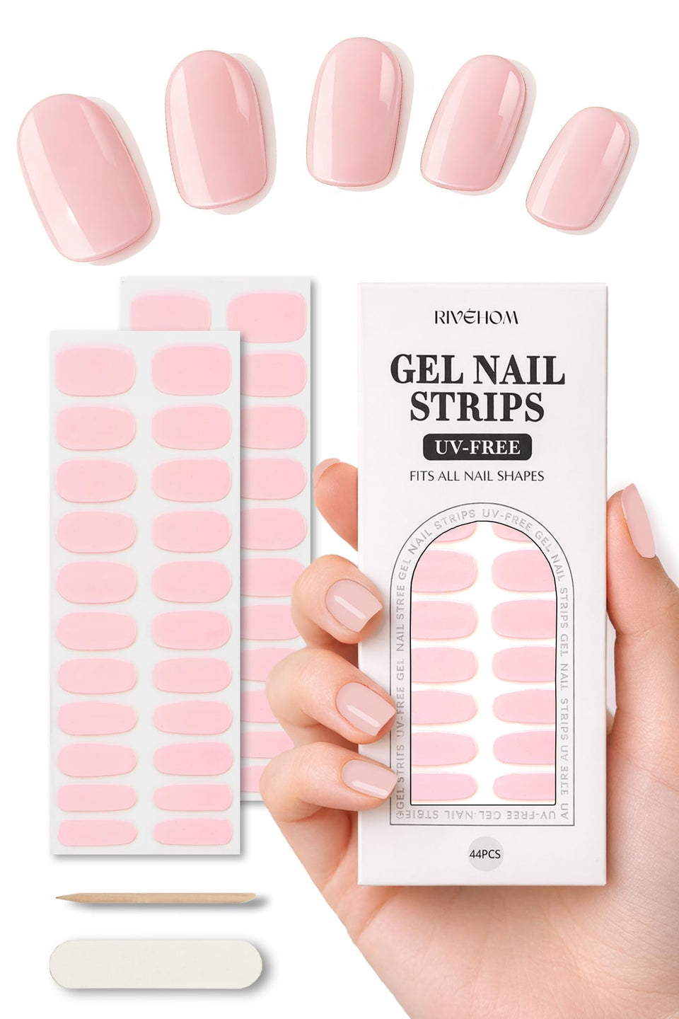 RIVÉHOM front packaging showing cream pink strips and benefits