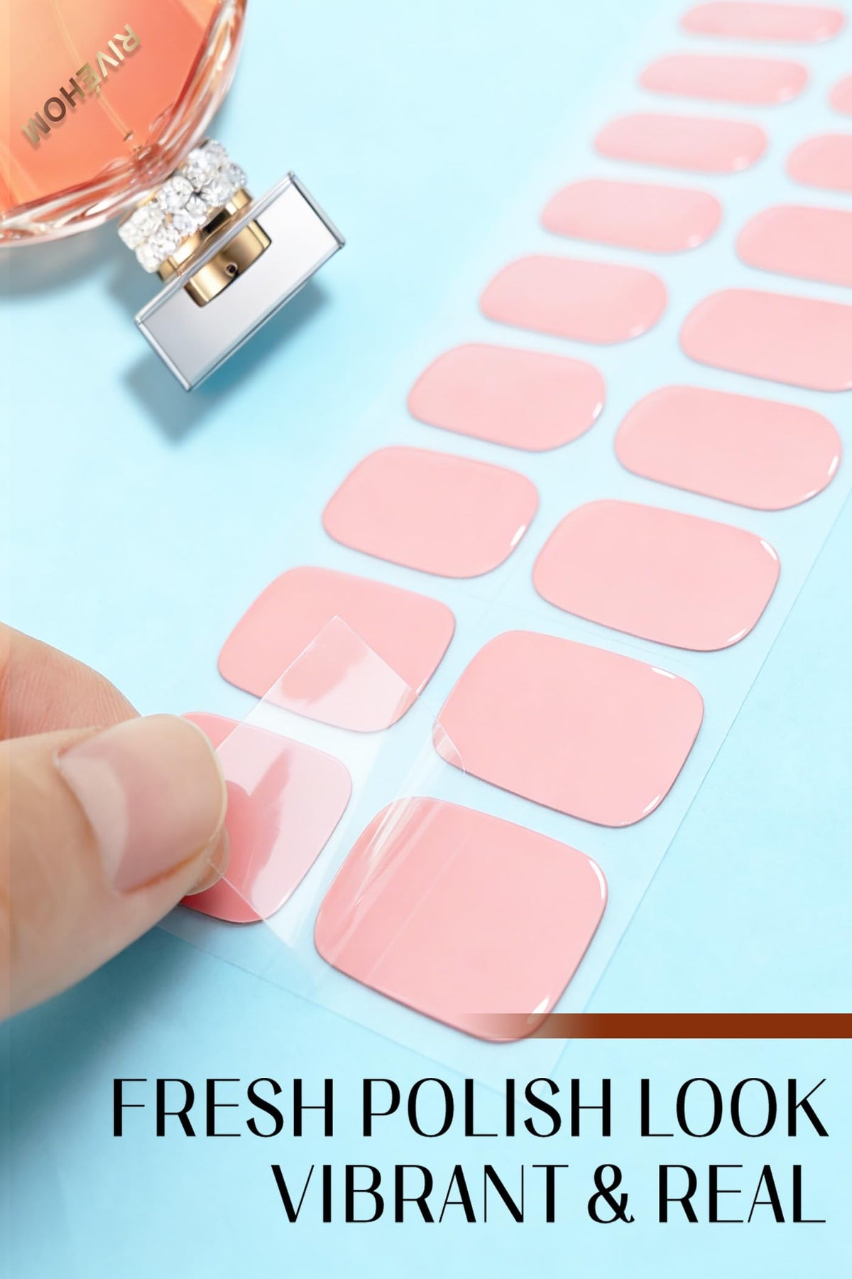 RIVÉHOM kit contents with file and cuticle stick for tidy application