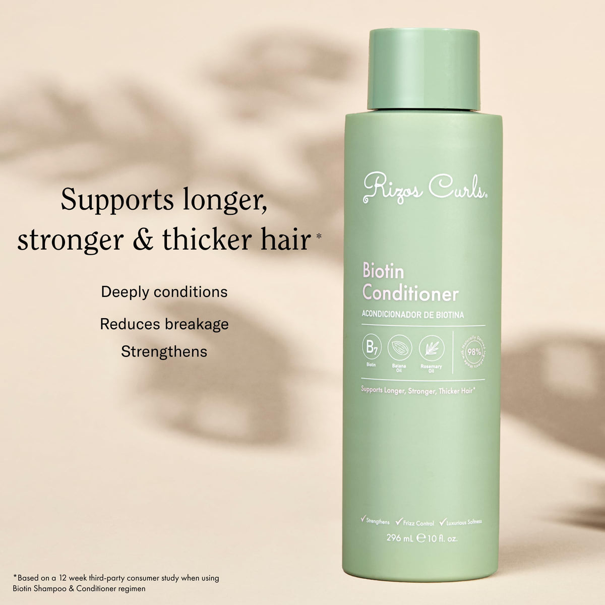Rizos Curls pump dispensing conditioner for easy, no-mess application
